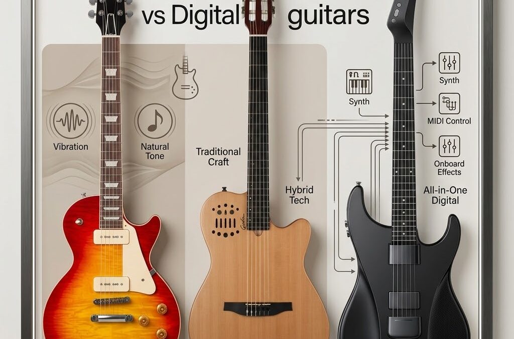 akustik, elektrik vs gitar digital