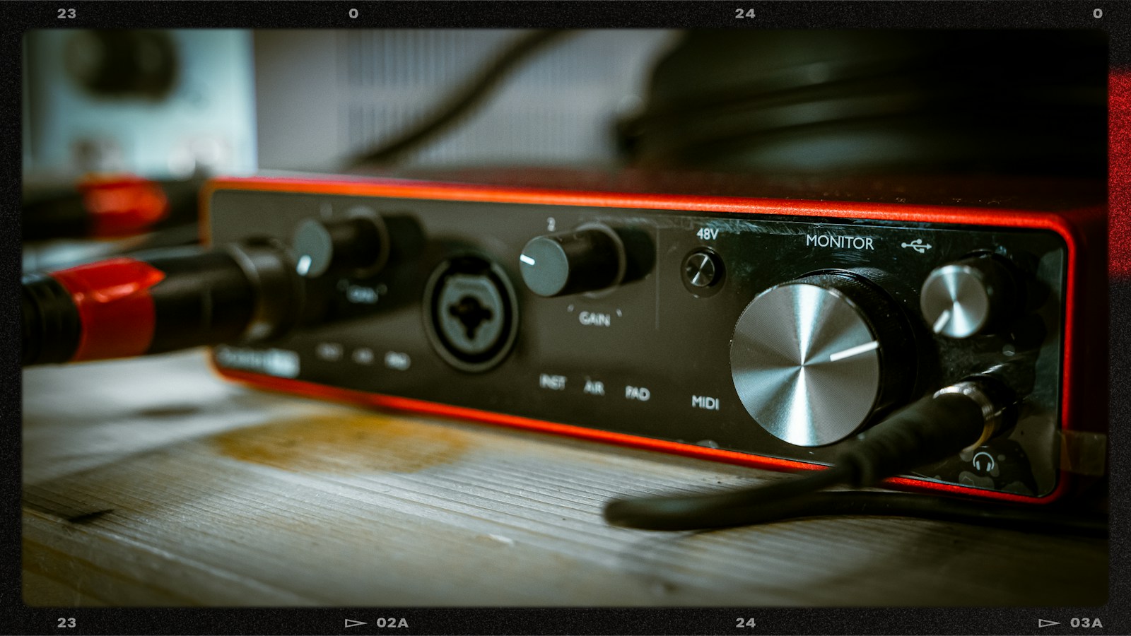 a close up of a radio receiver on a table